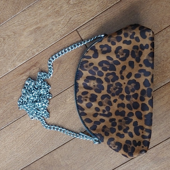 NWOT Forever 21 Suede Leopard  crossbody bag - Picture 1 of 9